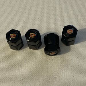 Cadillac Valve Stem Caps in Black set of 4 NWT